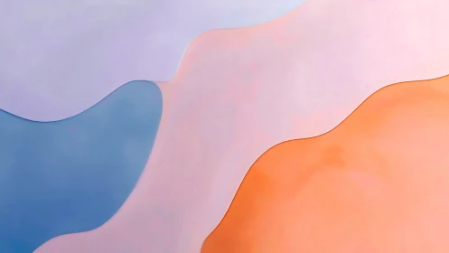 Soft gradient wave abstraction in layered pastel fields.