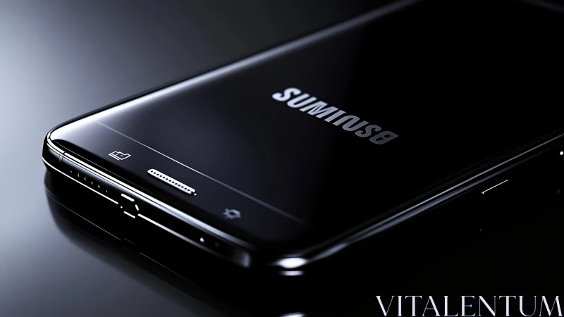 Mirror-slick smartphone lounges in glossy midnight minimalism