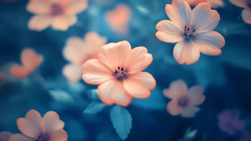 Blurred Cosmos Floral Study: Depth-Rendered Botanical Composition.