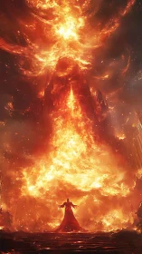 Infernal Phoenix Rising from Fire and Ruin.