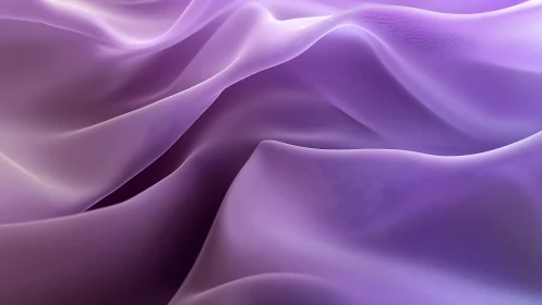 Soft violet fabric waves form an abstract luminous landscape