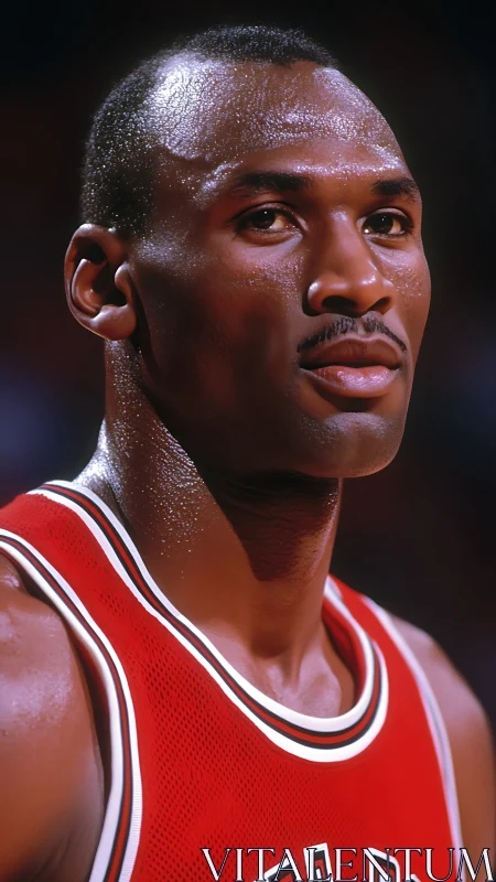 High-resolution basketball portrait with dramatic specular lighting