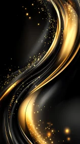 Golden comet rivers gliding through midnight gloss.