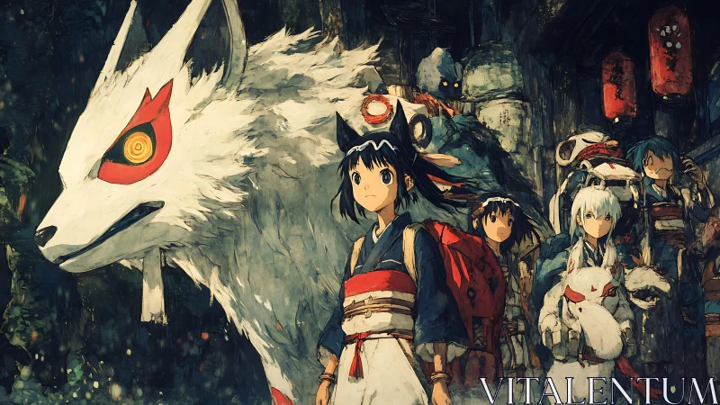 Forest-bound fox guardians lead a lantern-lit spirit parade.