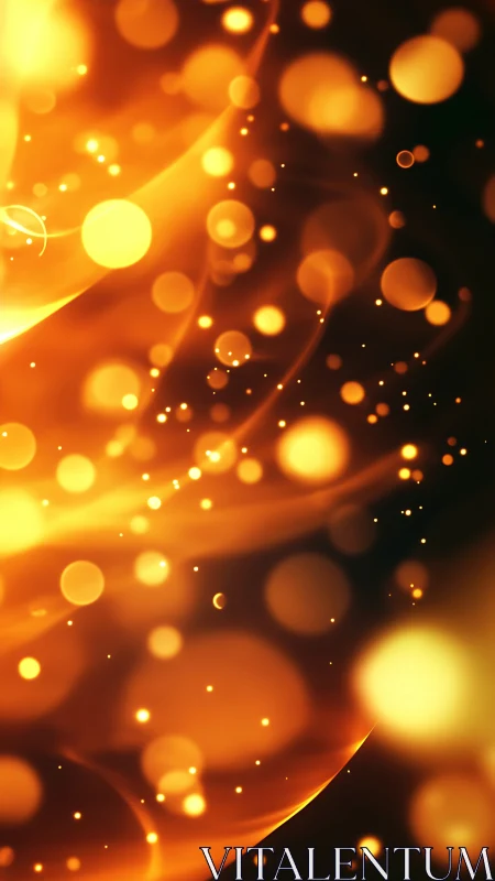 Golden Light Particles Float Through Warm Bokeh Haze