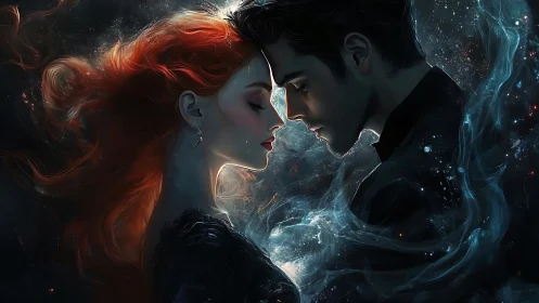 Luminescent Profile Merger: Opposing Energy Silhouettes with Ethereal Particle Physics.