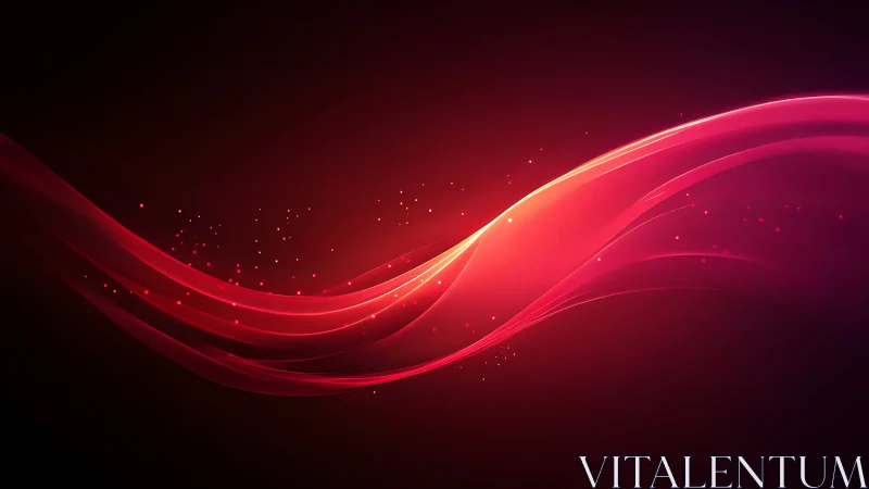 Red light wave curves on dark gradient background.