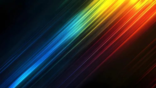 Vibrant diagonal light streaks in abstract digital art style.