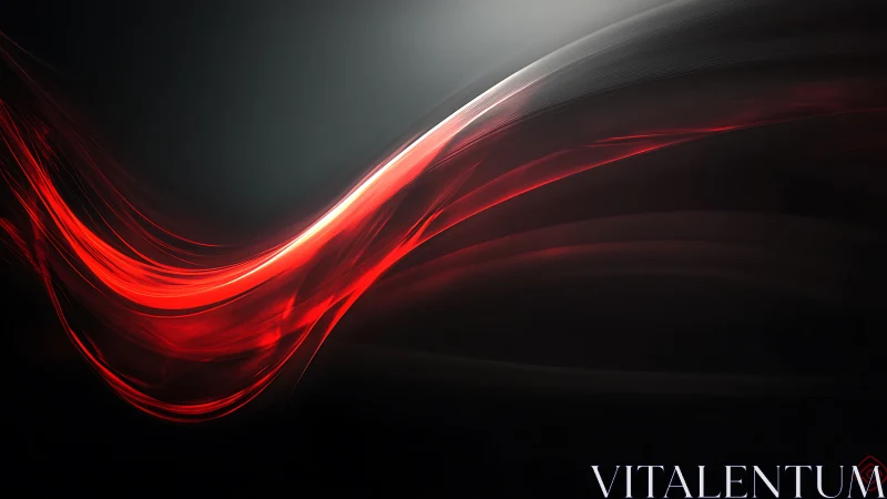 Crimson lightstream arcs through shadowed digital night.