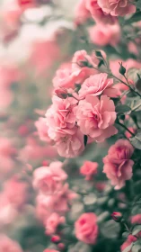 Enchanting Pink Roses in Soft Garden Light