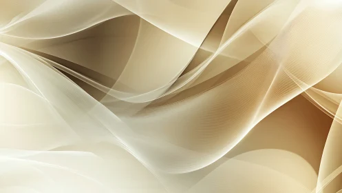 Beige abstract waves with smooth layered light forms.