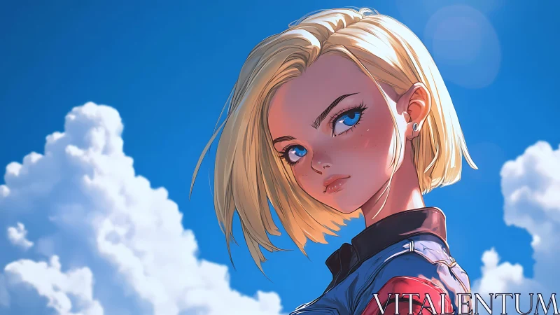 Sky-burnished gaze holds steady beneath towering clouds