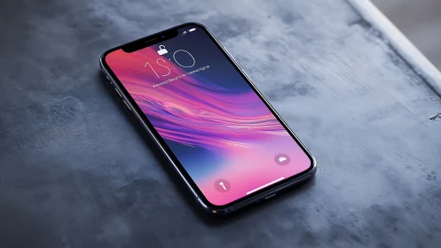 Premium Smartphone Notch Display with Gradient Wallpaper Analysis.