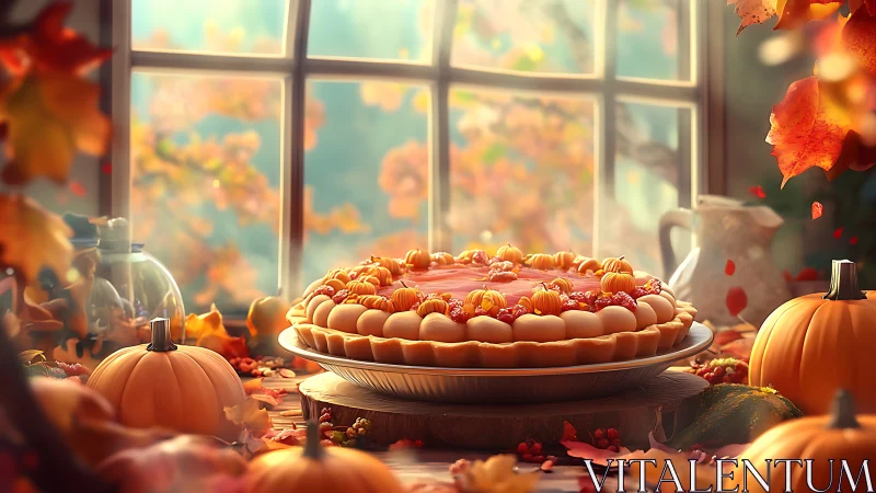 Autumn Still Life Rendered: Golden Hour Harvest Composition.