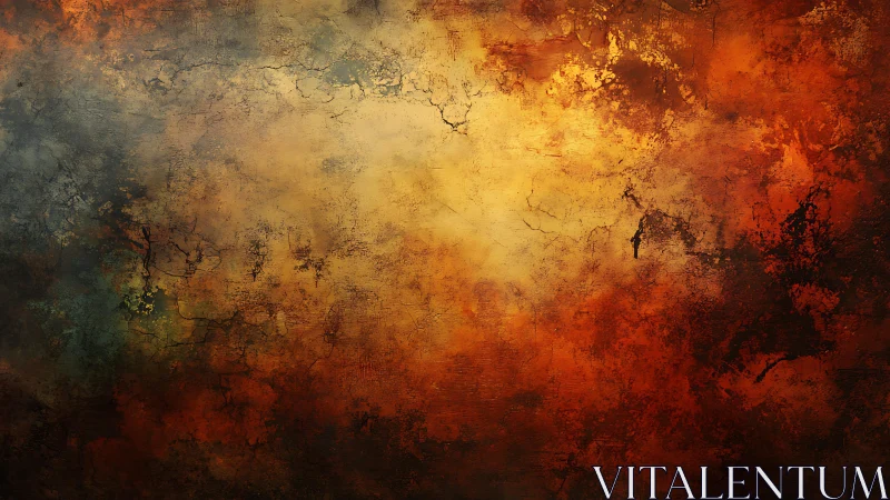 Warm Abstract Grunge Texture with Earthy Tones and Cracks.