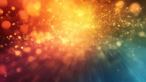 Vibrant Abstract Burst of Light With Glowing Particles Background.