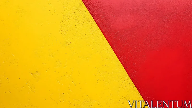 Diagonal color truce lets red and yellow quietly vibrate