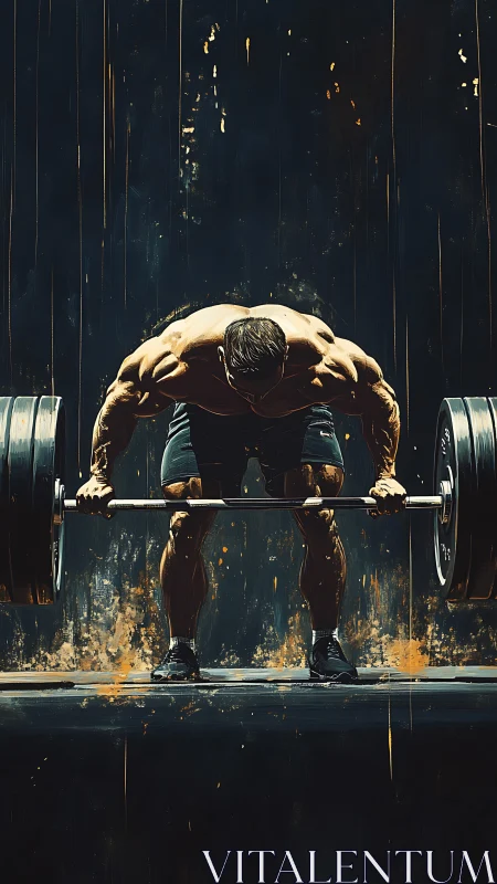 Forged Titan Bowing to the Barbell Storm of Iron.