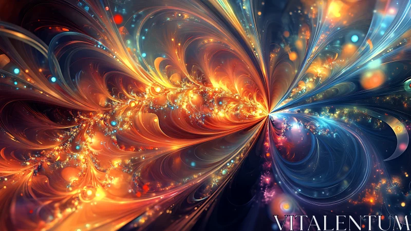 Fractal photon vortices in radiative chromatic turbulence field.