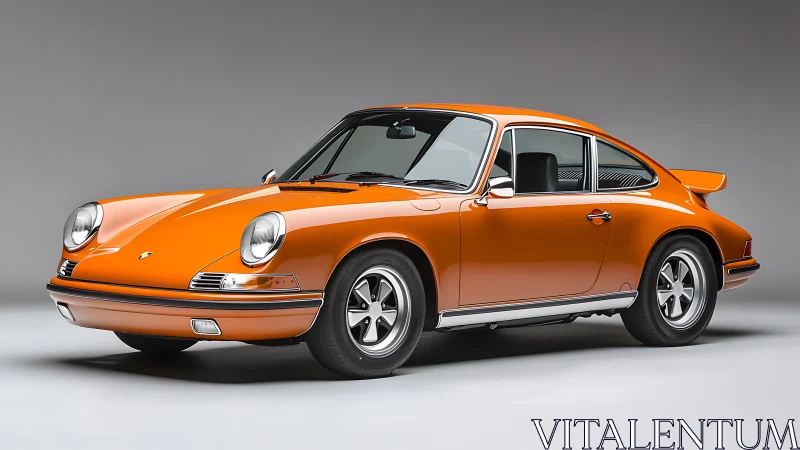 Bright orange classic coupe basking in timeless road-ready style.