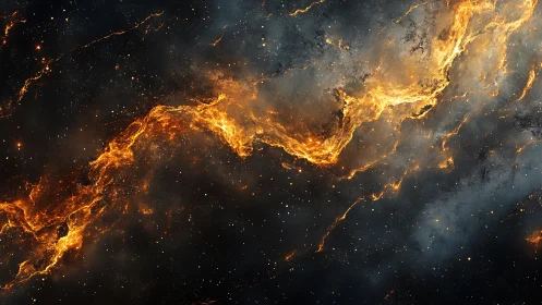 Cosmic Fire Filaments: Nebular Combustion Network.