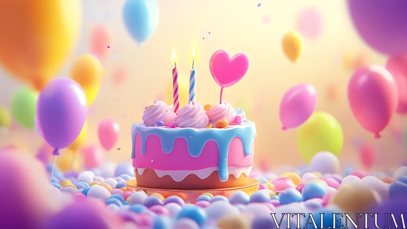 Magical Birthday Cake in Candyland Dreams.