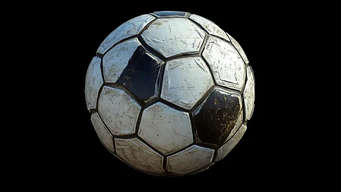 Weathered soccer ball tells a story of well-loved play