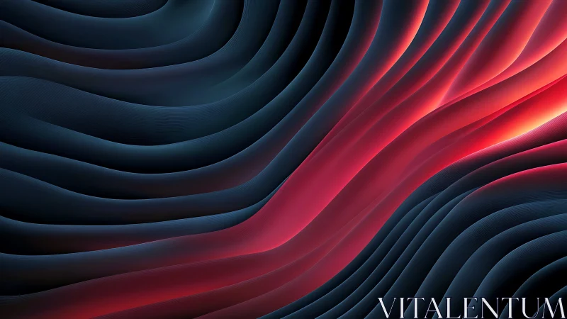 Layered curved bands with red illuminated central section.