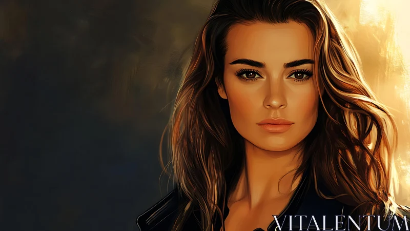 Golden hour portrait of a confident, softly lit woman.