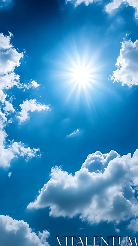 Gentle midday sun shining through soft, wandering clouds.