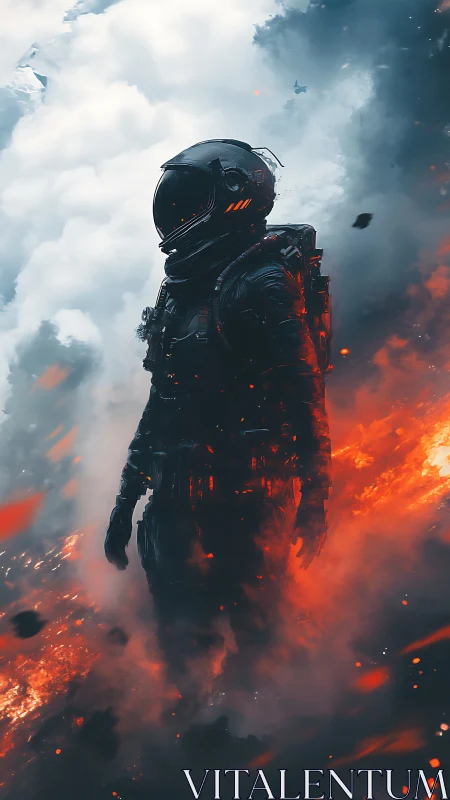 Inferno-Forged Sentinel: Where Chaos Collides with Resolve.