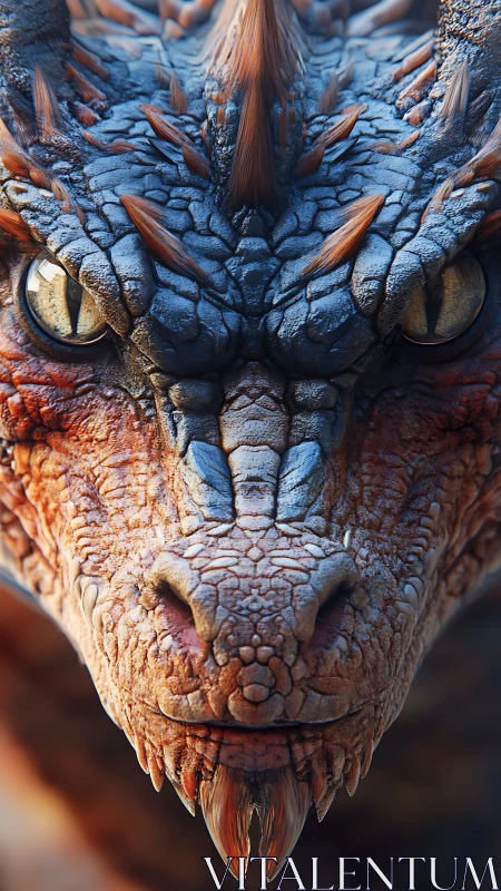 Dragon’s molten gaze confronts the viewer in extreme detail.
