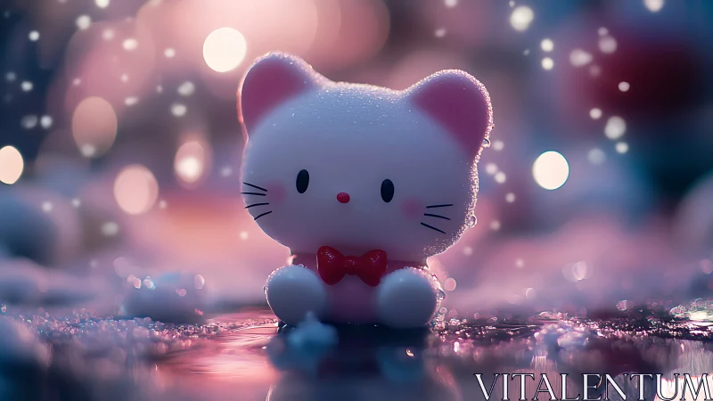 Whimsical Hello Kitty in Enchanted Dreamscape