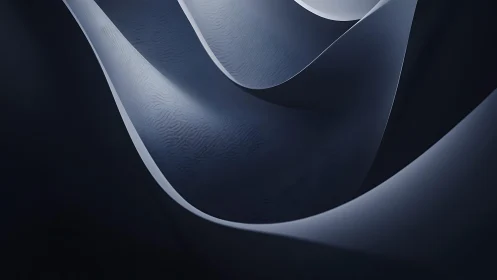 Flowing Abstract Curves in Monochrome Minimalist Design.