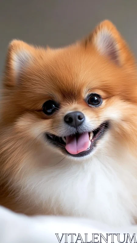 Sunbeam-cheeked Pomeranian beams pure pocket-sized joy