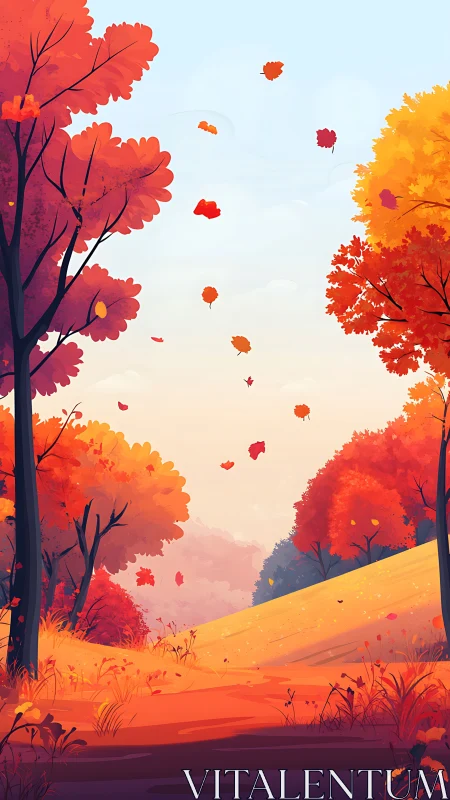 Autumn's Cascade: Where Seasons Melt in Golden Reverie.