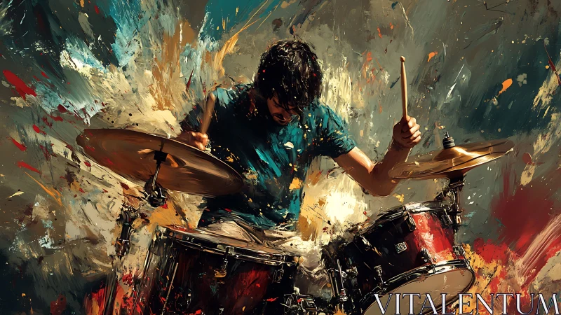 Explosive drum solo unleashes swirling bursts of abstract color