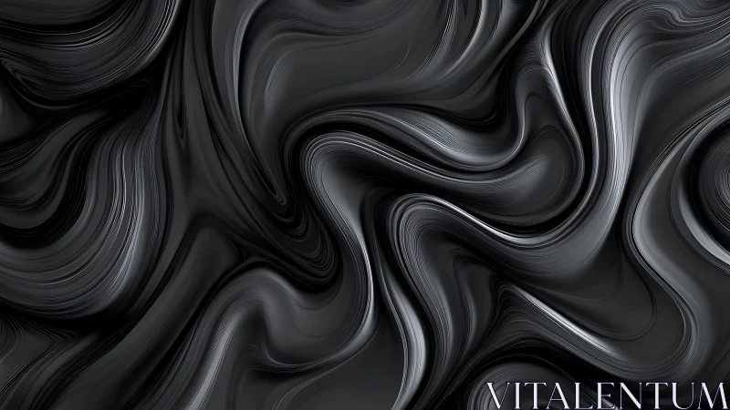 Monochrome fluid swirl pattern in abstract digital surface.