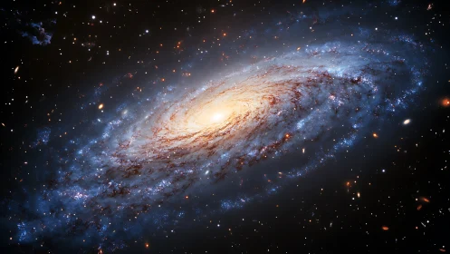 Star-forged spiral galaxy swirling through velvet infinity.