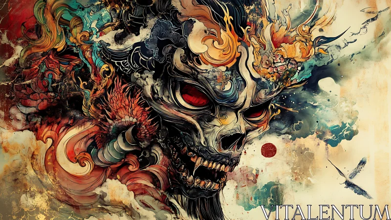 Demonic skull entity with swirling infernal chromatic energy.