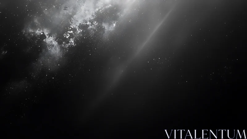 Monochrome interstellar dust band with sparse stellar scattering