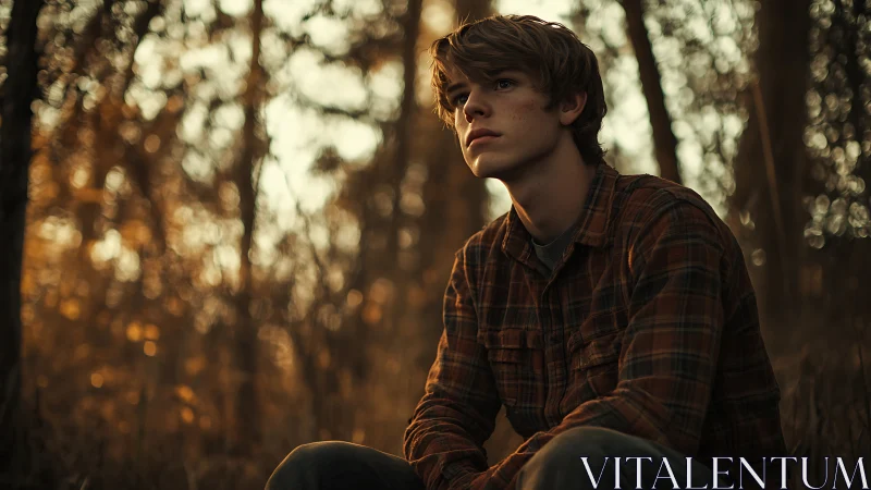 Backlit woodland portrait captures shallow depth and warm bokeh