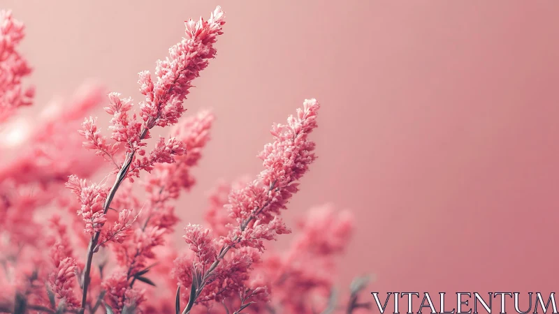 Pink Celosia Spikes in Soft Focus: Botanical Macro Study.