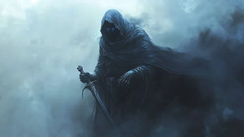 Stormshroud Wraith Knight waiting in the unquiet fog.