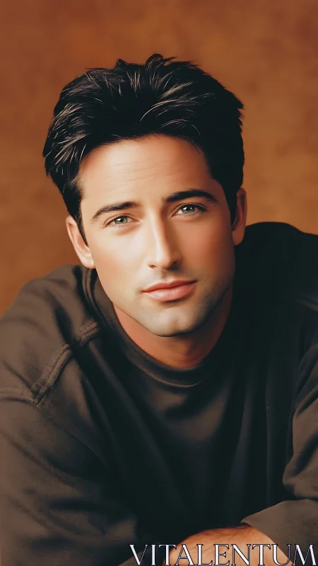 Soft-focus portrait study with controlled studio chroma field.