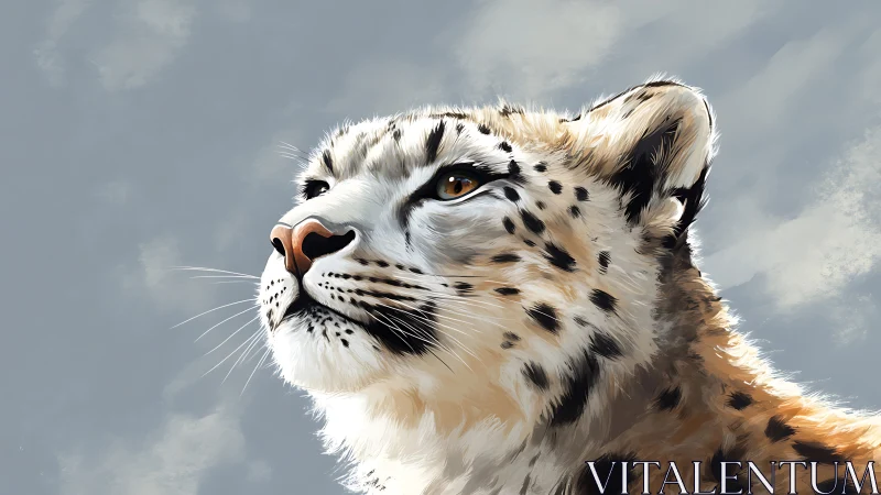 Snow Leopard Portrait: Himalayan Predator Study.