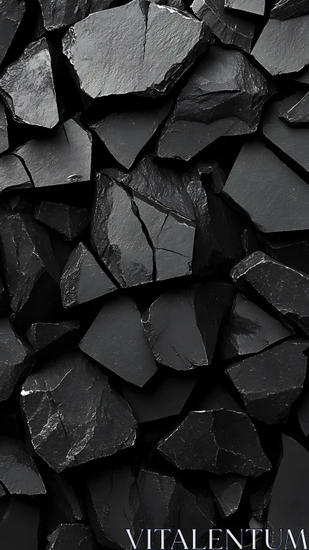 Midnight slate shards quietly tessellate into jagged order