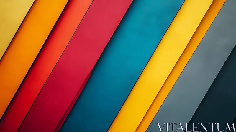 Diagonal colored panels form parallel bands across frame