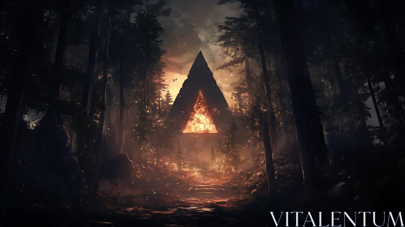 Forest Structure with Triangular Luminescent Form