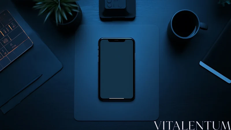 Dark Blue Sanctuary Where Minimalist Tech Meets Morning Ritual